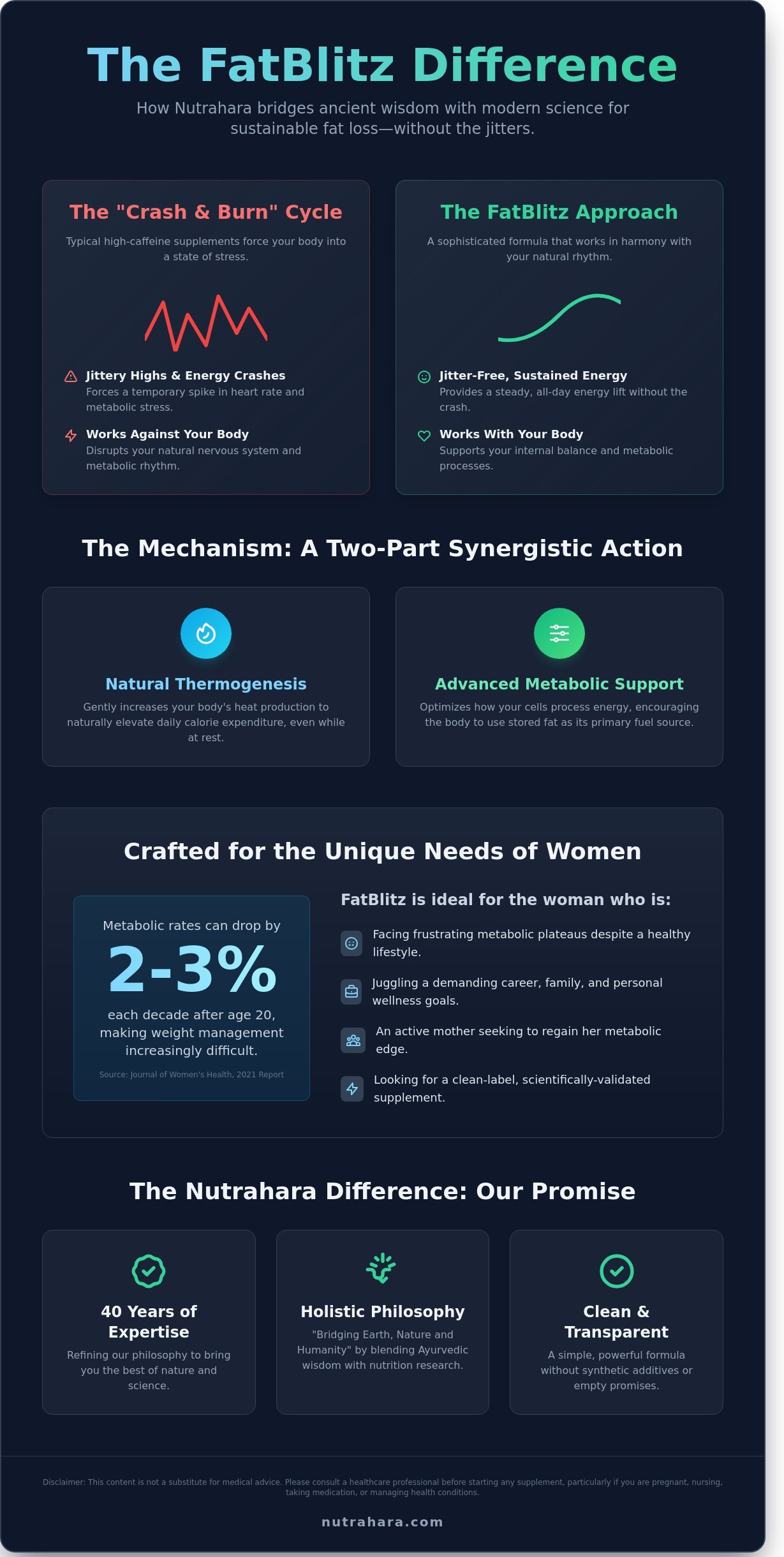 Fat Burner Supplement FatBlitz: A Scientific & Holistic Guide to Sustainable Weight Management - Infographic