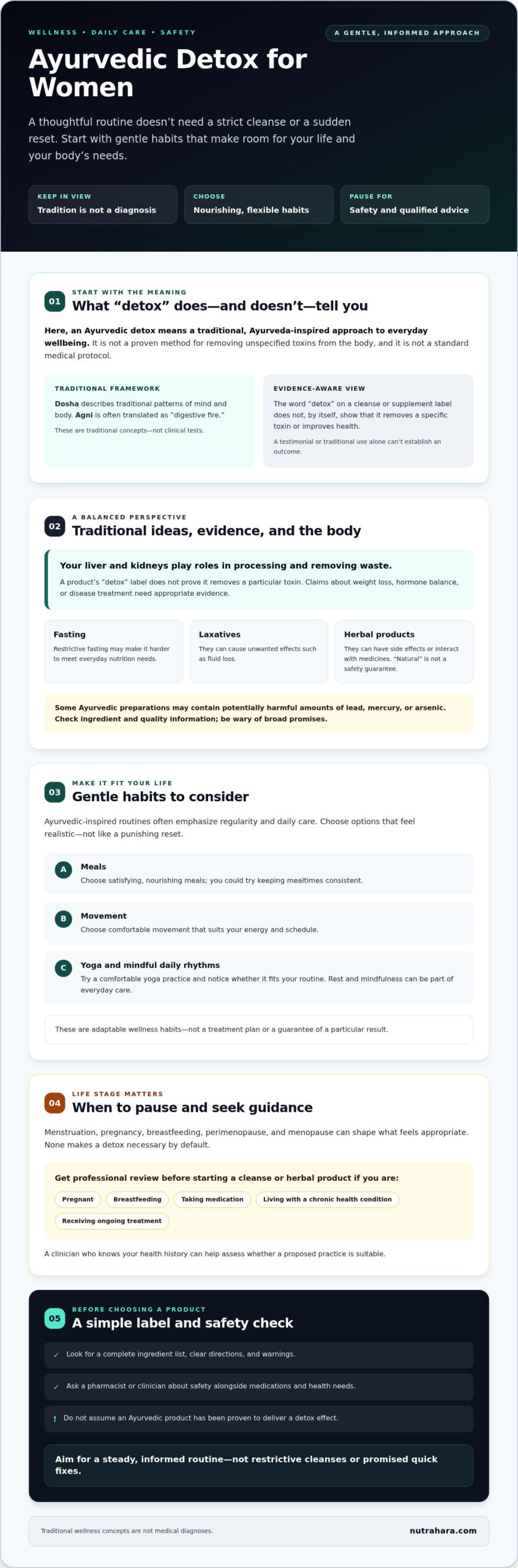 Ayurvedic Detox for Women: A Gentle, Safety-First Guide